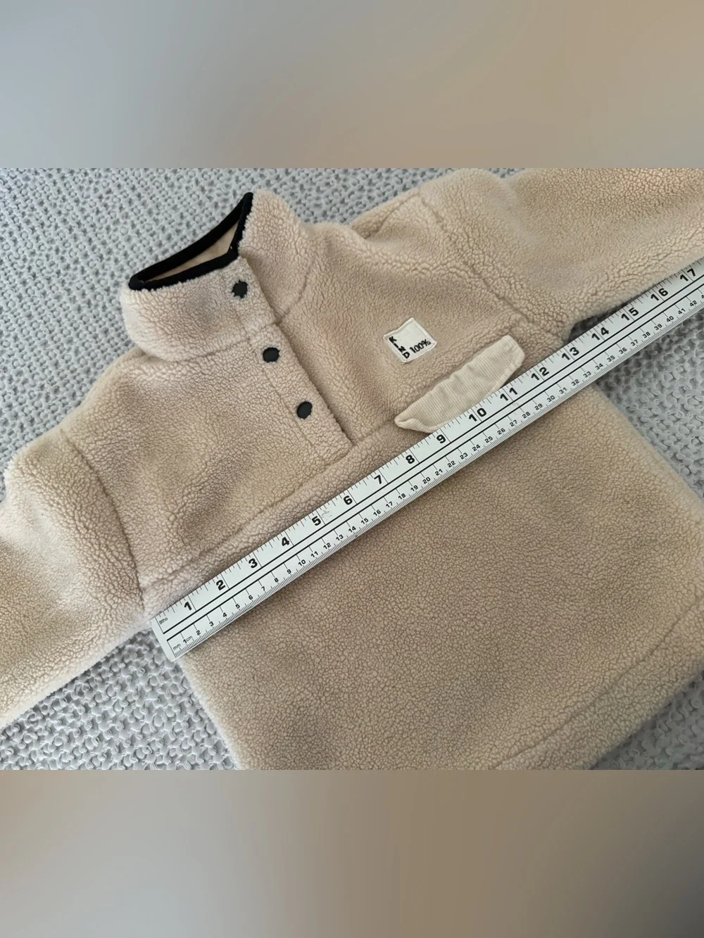 Zara Kids Beige Sherpa Pullover Jacket boys size 18-24 Months